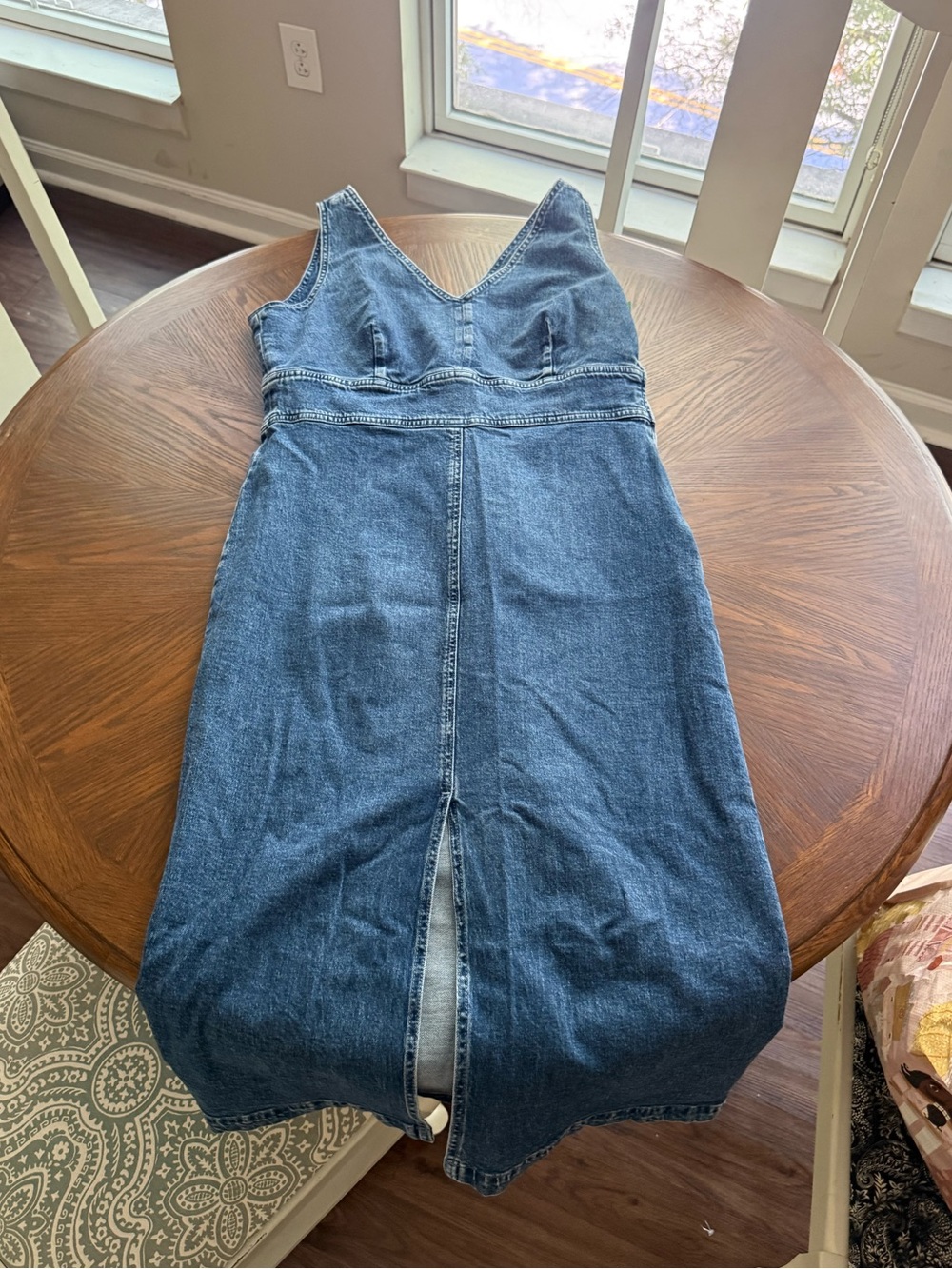 Gap Midi Jean Dress with slit in front with zipper on side NWT